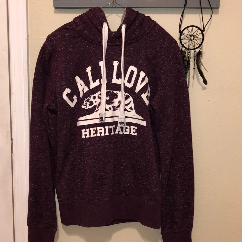 Maroon Cali Love Hoodie